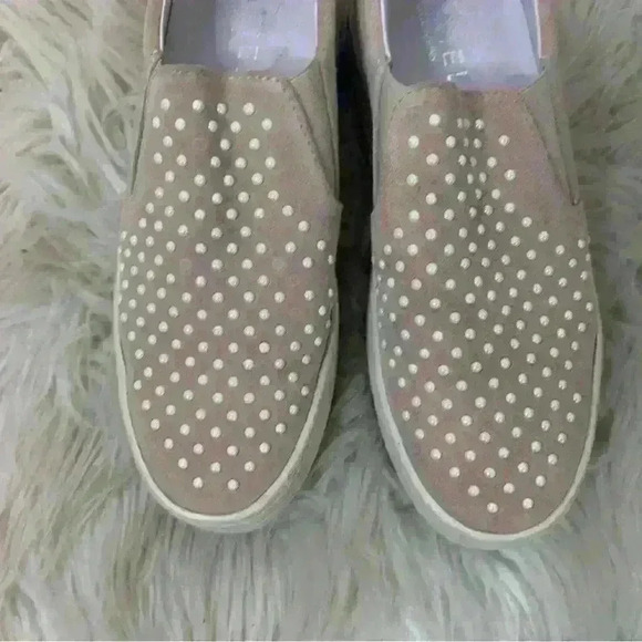 DANIEL Scilla Nude Suede Pearl Embellished Flatform Trainer sz 6 - Picture 7 of 13